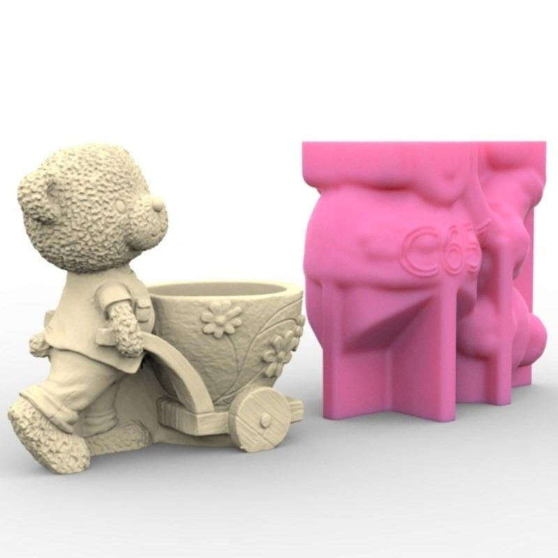 91AC Cartoon Bear Flower Pots  - Potsticker Mold ulasan dan harga