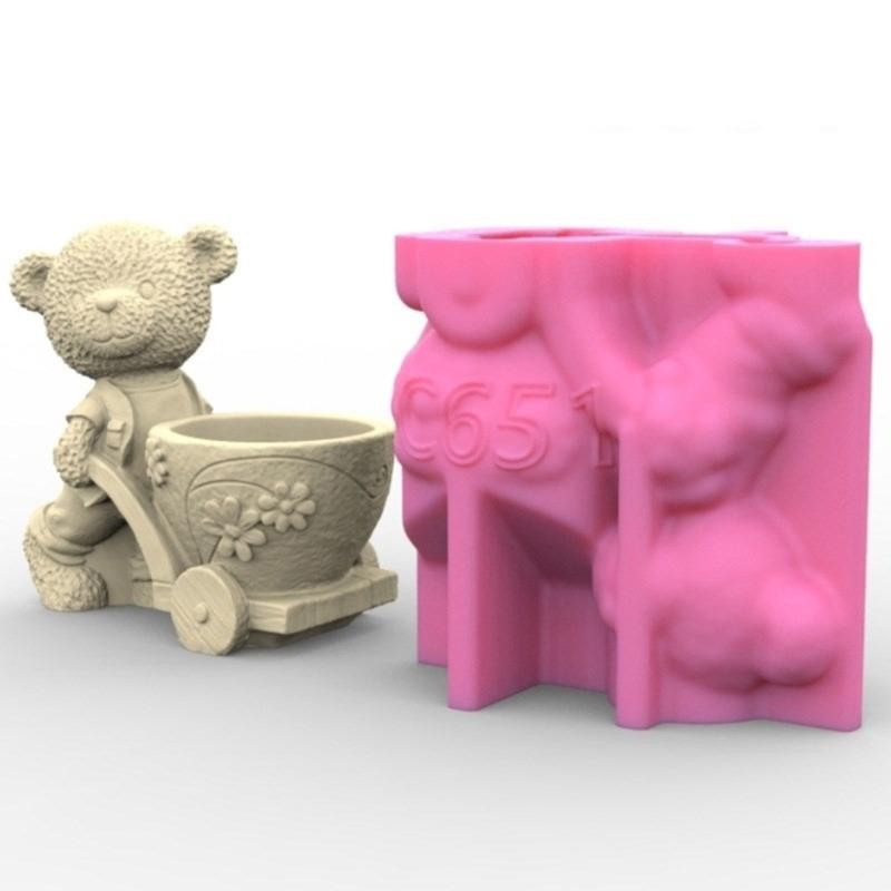 91AC Cartoon Bear Flower Pots  - Potsticker Mold ulasan dan harga